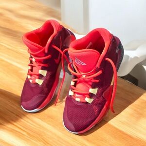 Nike Freak 1, 5Y Orange and Red Sneakers